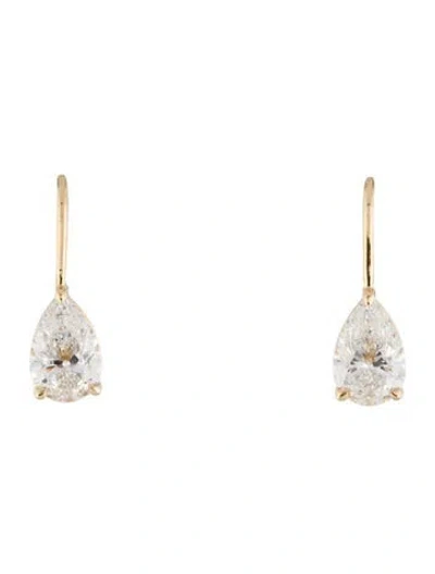 Pre-owned Earrings 14k 2.08ctw Lab-grown Diamond Drop  W/ Tags In Multi