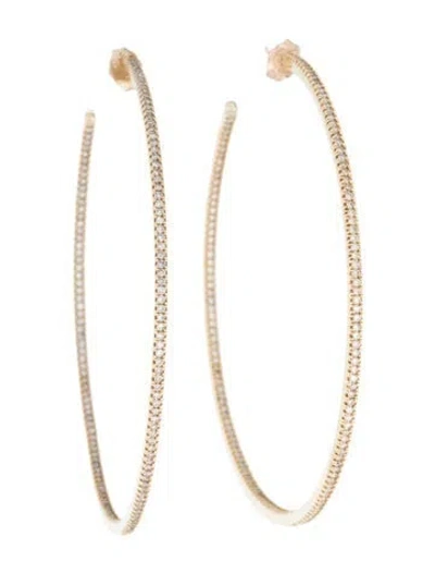 Pre-owned Earrings 14k 2.10ctw Diamond Hoop  In Multi