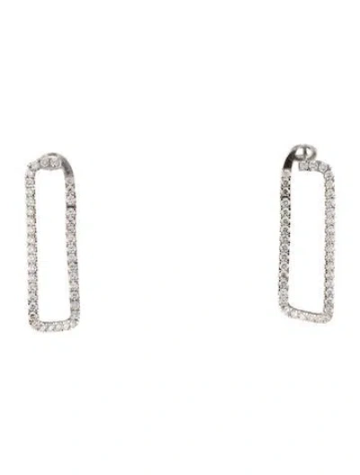 Pre-owned Earrings 14k 2.10ctw Diamond Hoop  In Multi