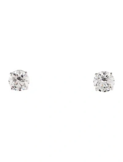 Pre-owned Earrings 14k 2.10ctw Lab-grown Diamond Solitaire Stud  In Multi