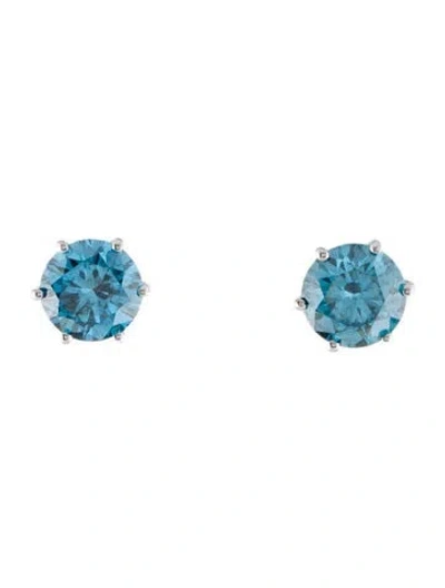 Pre-owned Earrings 14k 2.11ctw Lab-grown Diamond Stud  In Multi