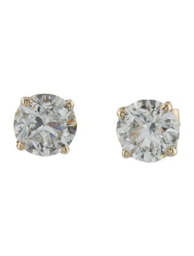 Pre-owned Earrings 14k 2.13ctw Diamond Stud  In Multi