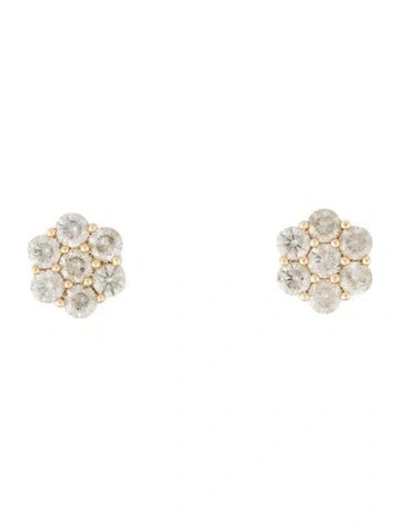 Pre-owned Earrings 14k 2.16ctw Diamond Stud  In Multi