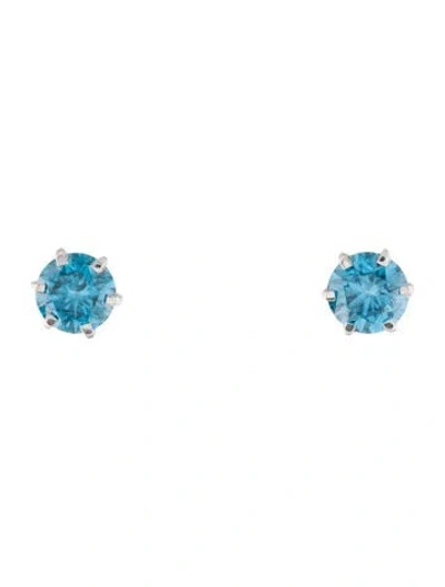 Pre-owned Earrings 14k 2.16ctw Lab-grown Diamond Solitaire Stud  In Multi