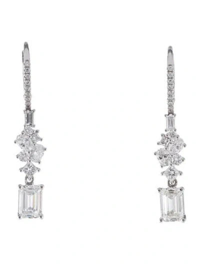 Pre-owned Earrings 14k 2.17ctw Lab-grown Diamond Drop  In Multi