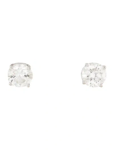 Pre-owned Earrings 14k 2.18ctw Diamond Stud  In Multi