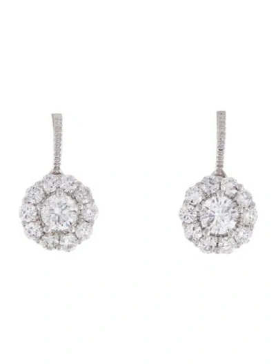 Pre-owned Earrings 14k 2.20ctw Diamond Drop  In Multi
