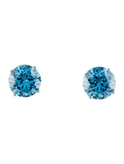 Pre-owned Earrings 14k 2.20ctw Lab-grown Diamond Stud  In Multi