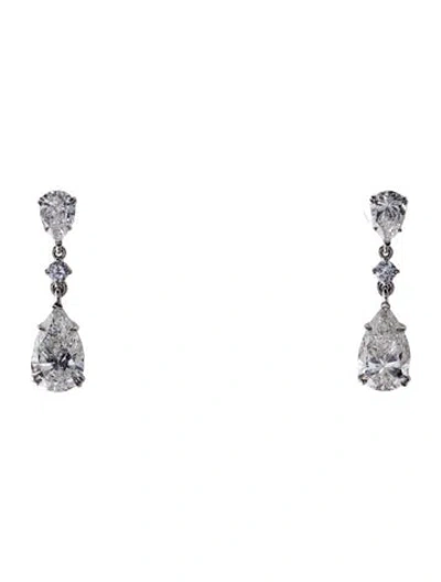Pre-owned Earrings 14k 2.23ctw Lab Grown Diamond Drop  In Multi