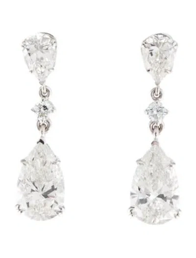 Pre-owned Earrings 14k 2.23ctw Lab-grown Diamond Drop  In Multi