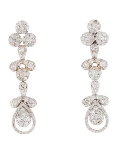 Pre-owned Earrings 14k 2.25ctw Diamond Drop  In Multi