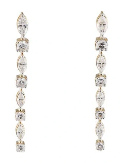 Pre-owned Earrings 14k 2.25ctw Lab-grown Diamond Drop  In Multi