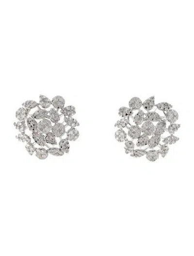 Pre-owned Earrings 14k 2.28ctw Diamond Earclips In Multi