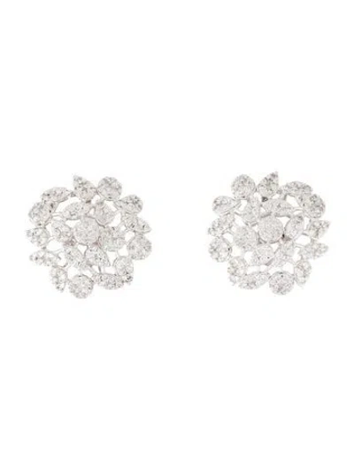 Pre-owned Earrings 14k 2.28ctw Diamond Earclips In Multi
