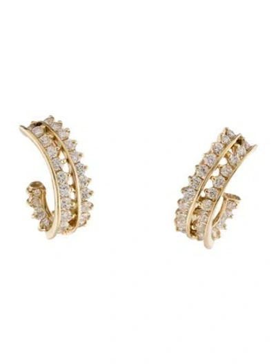 Pre-owned Earrings 14k 2.34ctw Diamond Earclips In Multi