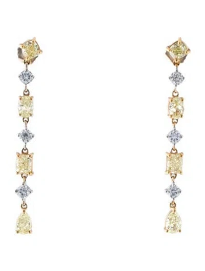 Pre-owned Earrings 14k 2.36ctw Diamond Drop  In Multi