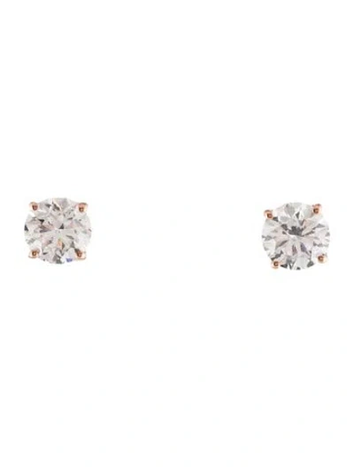 Pre-owned Earrings 14k 2.40ctw Lab-grown Diamond Stud  In Multi