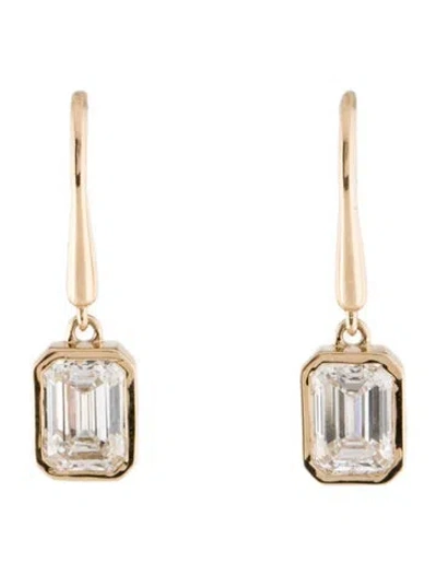Pre-owned Earrings 14k 2.42ctw Lab-grown Diamond Drop  In Multi