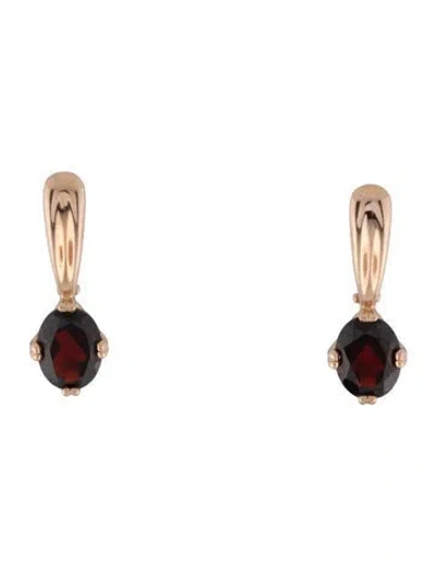 Pre-owned Earrings 14k 2.44ctw Garnet Drop  In Multi