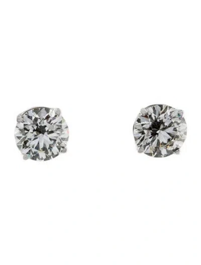 Pre-owned Earrings 14k 2.49ctw Lab-grown Diamond Solitaire Stud  In Multi