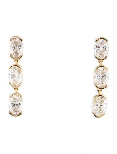 Pre-owned Earrings 14k 2.50ctw Lab-grown Diamond Drop  In Multi