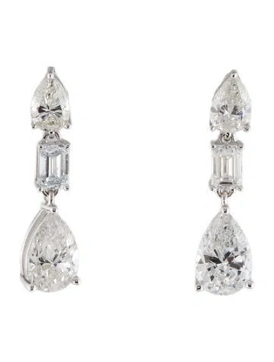 Pre-owned Earrings 14k 2.50ctw Lab-grown Diamond Drop  In Multi