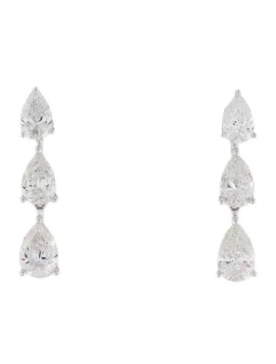 Pre-owned Earrings 14k 2.50ctw Lab-grown Diamond Drop  In Multi