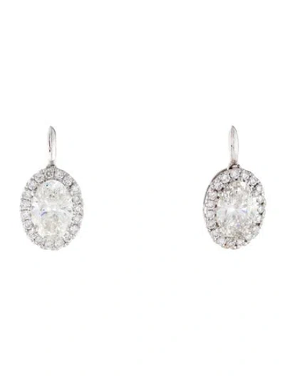 Pre-owned Earrings 14k 2.52ctw Lab-grown Diamond Drop  In Multi
