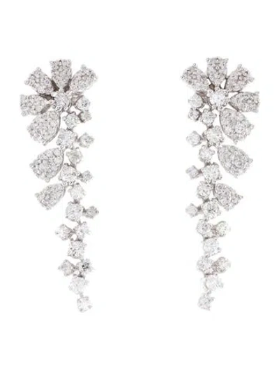 Pre-owned Earrings 14k 2.55ctw Diamond Drop  In Multi