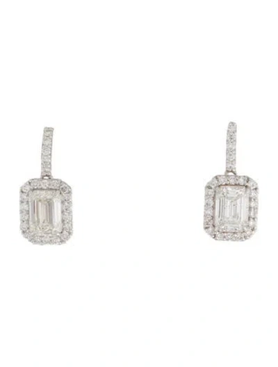 Pre-owned Earrings 14k 2.57ctw Lab-grown Diamond Drop  In Multi