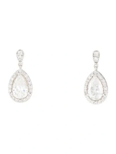 Pre-owned Earrings 14k 2.61ctw Lab-grown Diamond Drop  In Multi