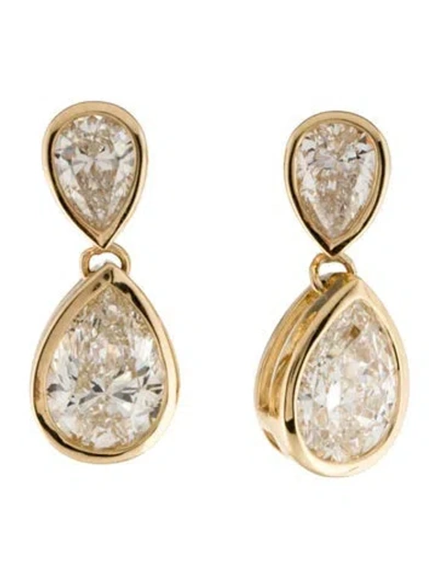 Pre-owned Earrings 14k 2.64ctw Lab-grown Diamond Drop  In Multi