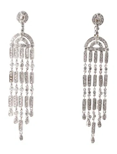 Pre-owned Earrings 14k 2.66ctw Diamond Drop  In Multi