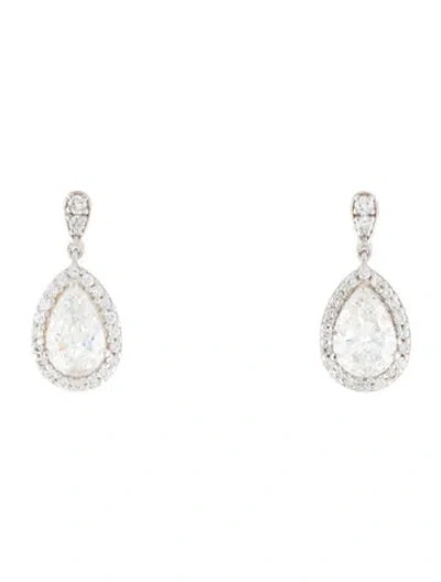 Pre-owned Earrings 14k 2.67ctw Lab-grown Diamond Drop  In Multi