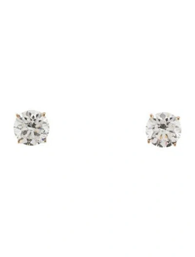 Pre-owned Earrings 14k 2.72ctw Lab-grown Diamond Solitaire Stud  In Multi