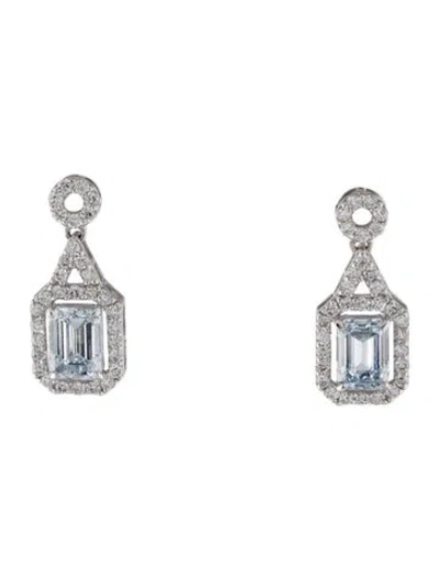 Pre-owned Earrings 14k 2.75ctw Lab-grown Diamond Drop  In Multi