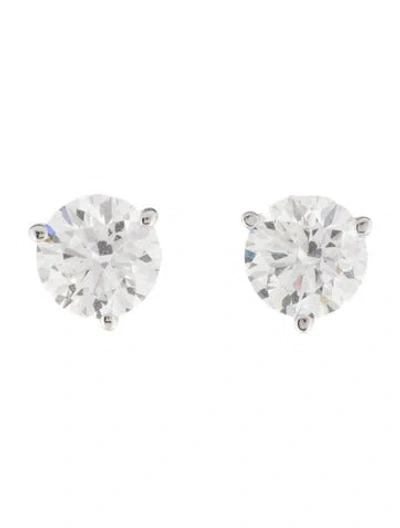 Pre-owned Earrings 14k 2.75ctw Lab-grown Diamond Solitaire Stud  In Multi