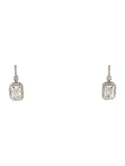 Pre-owned Earrings 14k 2.76ctw Lab-grown Diamond Drop  In Multi