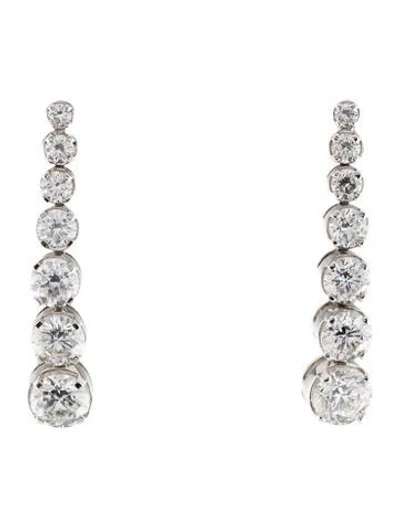 Pre-owned Earrings 14k 2.76ctw Lab-grown Diamond Drop  In Multi