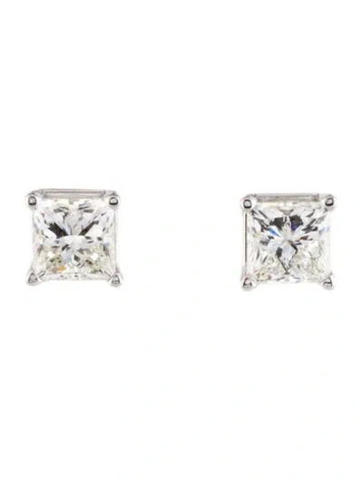 Pre-owned Earrings 14k 2.81ctw Lab-grown Diamond Solitaire Stud  In Multi