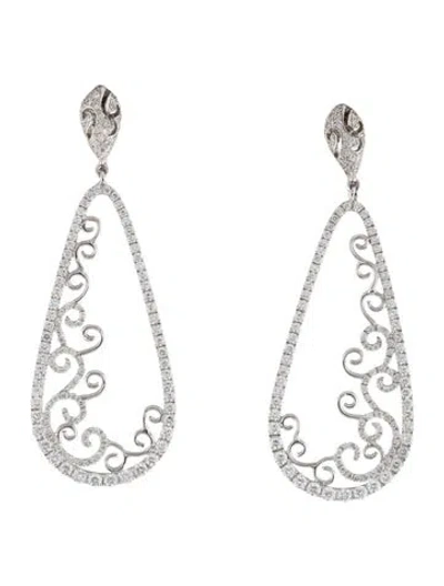 Pre-owned Earrings 14k 2.83ctw Diamond Drop  In Multi