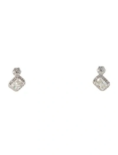 Pre-owned Earrings 14k 2.86ctw Lab-grown Diamond Drop  In Multi
