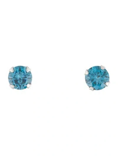 Pre-owned Earrings 14k 2.87ctw Lab-grown Diamond Solaitire Stud  In Multi