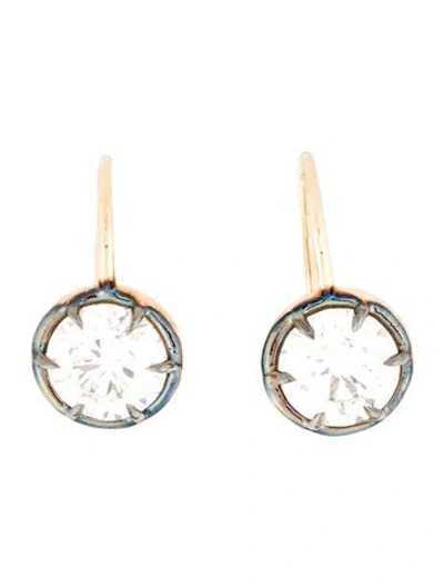 Pre-owned Earrings 14k 2.92ctw Lab-grown Diamond Drop  In Multi