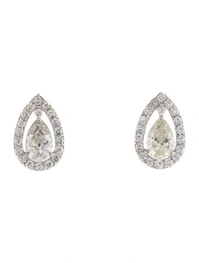 Pre-owned Earrings 14k 2.94ctw Lab-grown Diamond Drop  In Multi