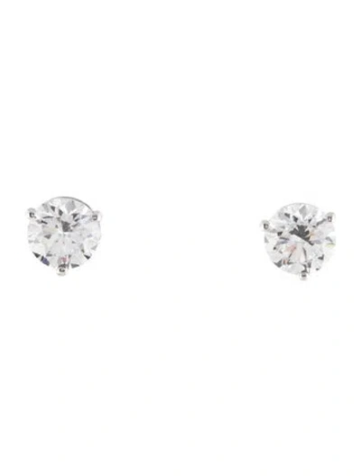 Pre-owned Earrings 14k 2.96ctw Lab-grown Diamond Stud  In Multi