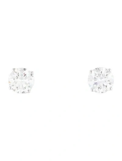 Pre-owned Earrings 14k 2.96ctw Lab-grown Diamond Stud  In Multi