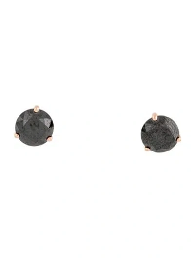 Pre-owned Earrings 14k 3.00ctw Diamond Stud  In Multi