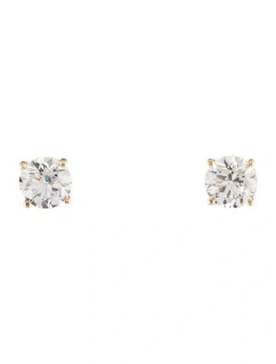 Pre-owned Earrings 14k 3.00ctw Lab-grown Diamond Solitaire Stud  In Multi