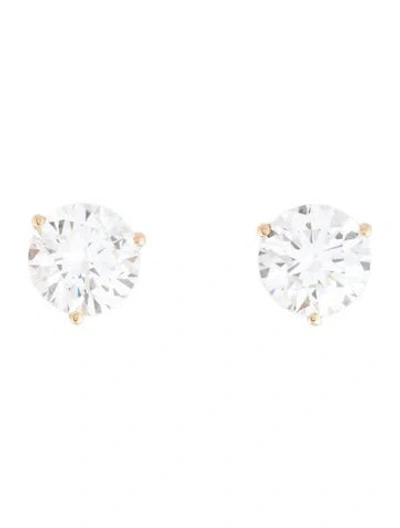 Pre-owned Earrings 14k 3.00ctw Lab-grown Diamond Solitaire Stud  In Multi